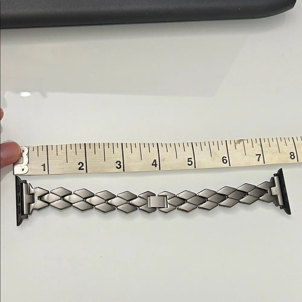 Men's Black Metal Watch Band, size 44 mm
